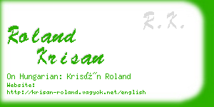 roland krisan business card